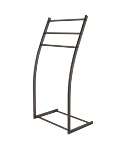 Kingston Brass Modern Pedestal Steel Construction Towel Rack Bedding In Oil Rubbed Bronze