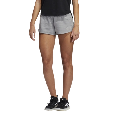 Adidas Originals Adidas Women's Pacer 3-stripes Woven Heather Training Shorts In Gray/gray