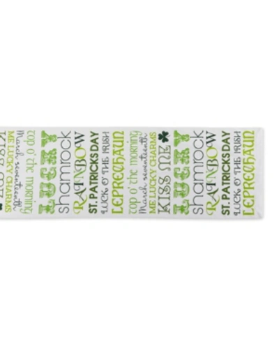 Design Imports St Patrick's Day Print Table Runner In Green