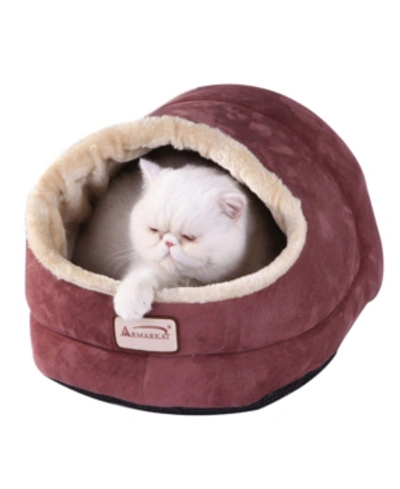 Armarkat Faux Suede Cat Bed And Cave In Red