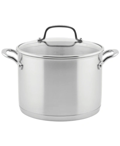 Kitchenaid Brushed Stainless Steel 8-qt. Stockpot With Lid In Metallic