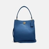 Coach Charlie Bucket Bag In Brass/deep Blue