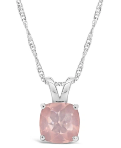 Macy's Sky Blue Topaz (2-3/4 Ct. T.w.) Pendant Necklace In Sterling Silver. Also Available In Rose Quartz,