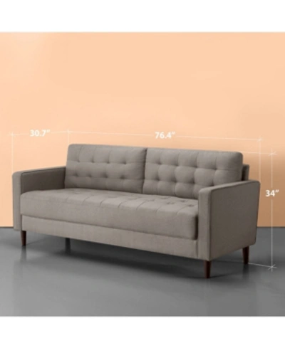 Zinus Benton Mid-century Upholstered Sofa In Gray