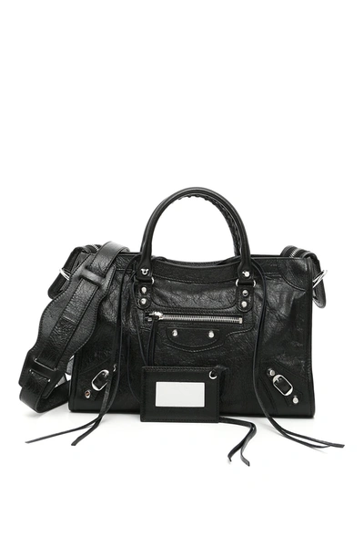 Balenciaga Small Classic City Leather Bag In Black
