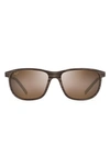 Maui Jim Lele Kawa Mj H811-25c Rectangle Polarized Sunglasses In Brown