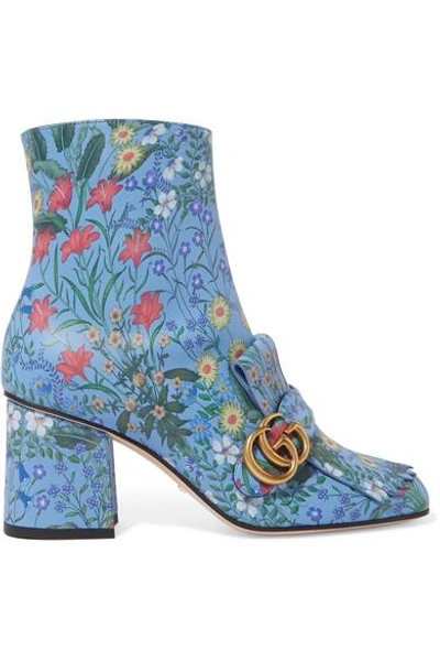 Gucci floral cheap ankle boots