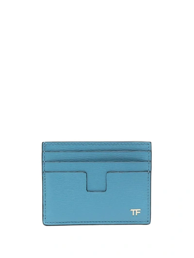 Tom Ford T Line Cardholder In Blue