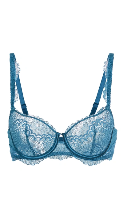 Simone Perele Eclat Underwire Demi Bra In Teal