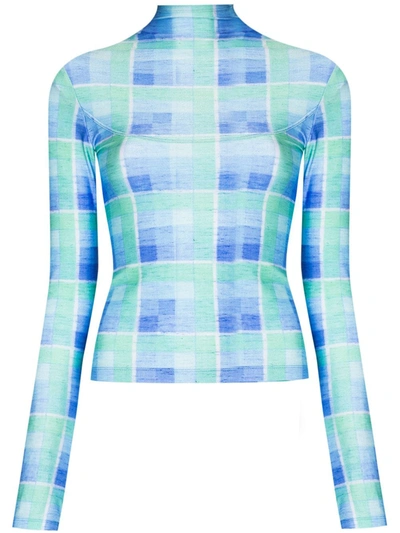 Supriya Lele Madras Check-print Top In Blue