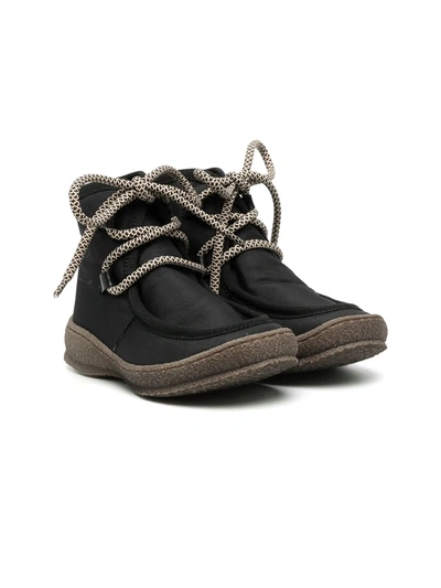 Pèpè Kids' Windy Lace-up Ankle Boots In Black