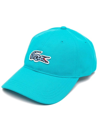 Lacoste Kids' Embroidered Logo Baseball Cap In Blue