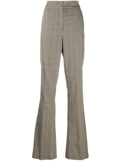 Manuel Ritz Check Print Trousers In Neutrals