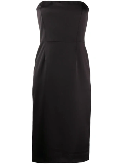 Manuel Ritz Fitted Strapless Dress In Black