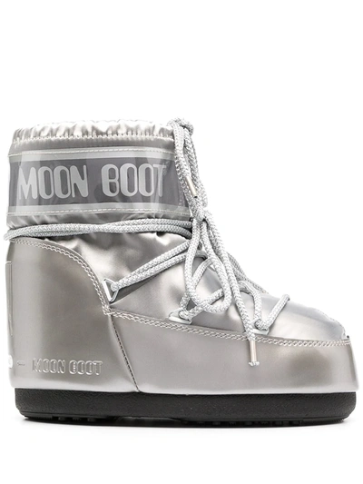 Moon Boot Icon Glance Low Snow Boots In Silver