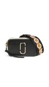 Marc Jacobs Snapshot Coated Leather Camera Bag In New Black