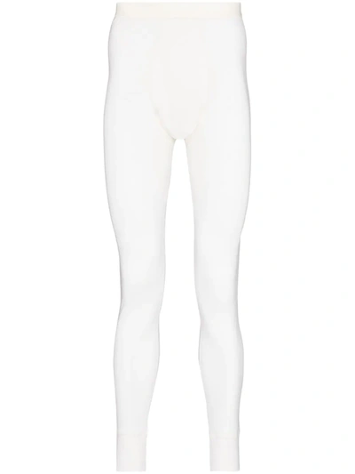 Zimmerli Mid-rise Thermal Leggings In White