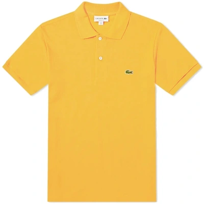 Lacoste Classic Cotton Pique Fashion Polo Shirt In Yellow