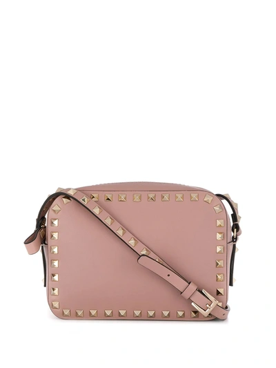 Valentino Garavani Rockstud Nude Leather Shoulder Bag In Pink