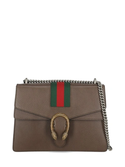 Gucci Dionysus Leather Shoulder Bag In Brown