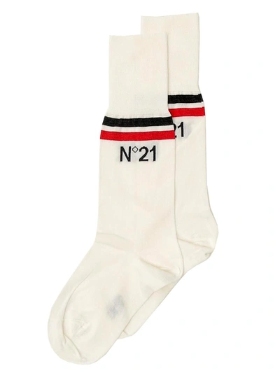 N°21 Medium Cotton Socks In White