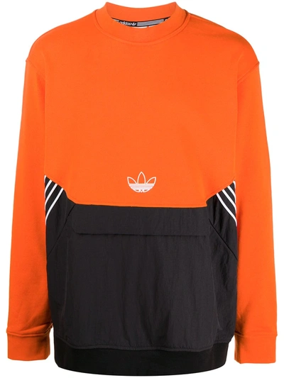 Adidas Originals Adidas Men's Orange Cotton Sweatshirt