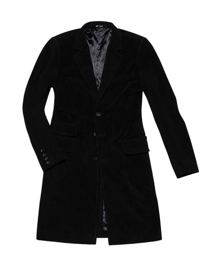 Blk Dnm Black Suede Leather Coat