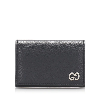 Gucci Leather Card Holder In Black