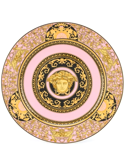 Versace Home Medusa Print Porcelain Plate In Medusa Rose 30 Cm