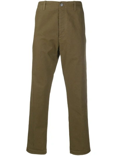 Pt01 Straight-leg Chino Trousers In Green