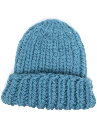 Mr Mittens Ribble Wool Beanie In Blue