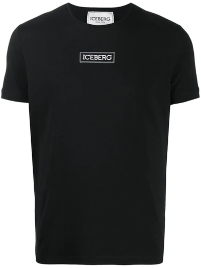 Iceberg Logo Print T-shirt In Black