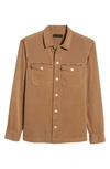 Allsaints Spotter Button-up Shirt Jacket In Brown