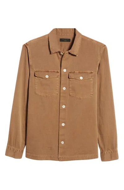Allsaints Spotter Button-up Shirt Jacket In Brown