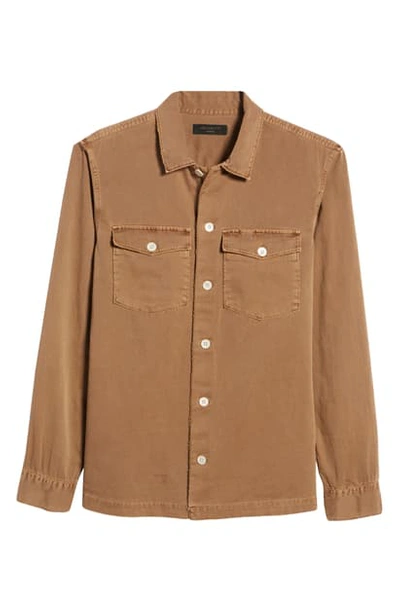 Allsaints Spotter Button-up Shirt Jacket In Clove Brown