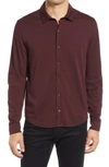 Vince Pima Cotton Button Up Shirt In Sonoma Red