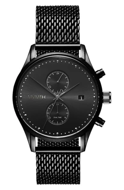 Mvmt Voyager Mesh Strap Watch, 42mm In Black
