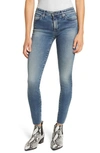 Ag Prima Mid Rise Distressed Crop Cigarette Jeans In West Hills