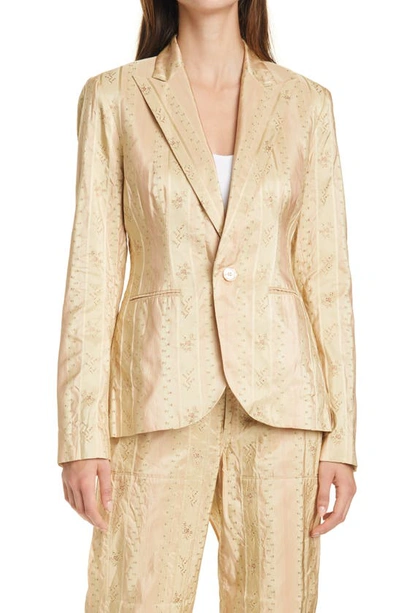 Polo Ralph Lauren Silk Jacquard Blazer In Pink Floral