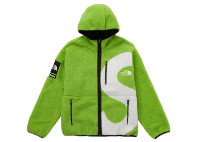Pre-owned Supreme  The North Face S Logo Fleece Jacket Lime
