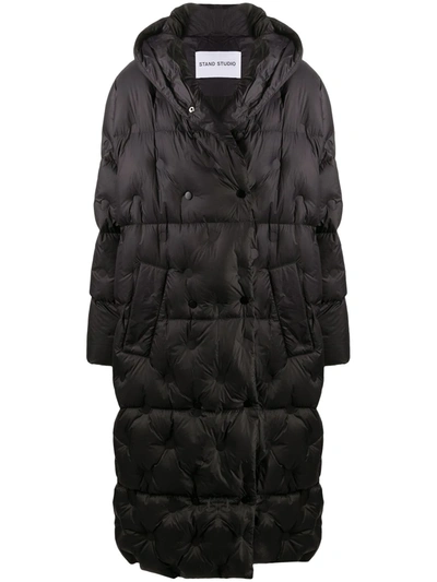 Stand Studio Nicolina Quilted Coat In Black