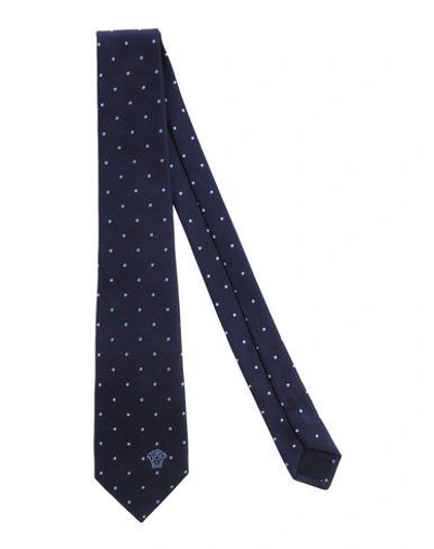 Versace Tie In Dark Blue