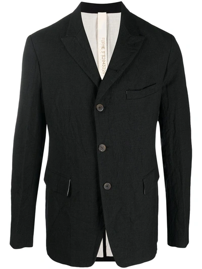 Forme D'expression Peaked Lapel Jacket In Black