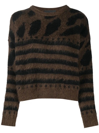 8pm Textured Knit Jumper In Brown