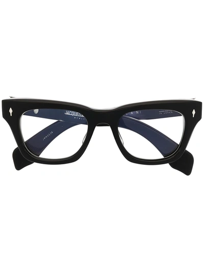 Jacques Marie Mage Square Frame Glasses In Black