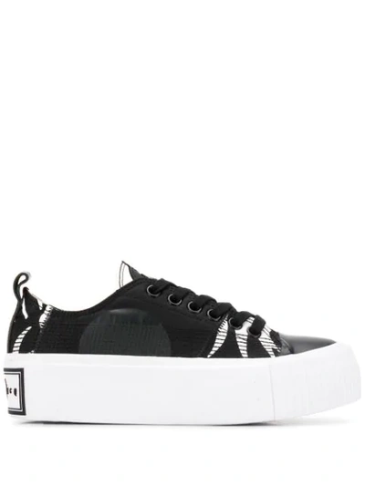 Mcq By Alexander Mcqueen Swallow Platform Trainers In Black