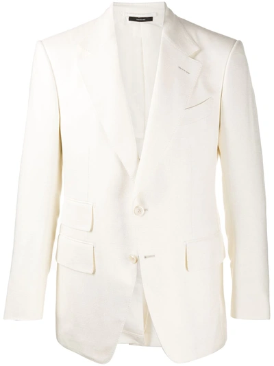 Tom Ford Single-breasted Tailored Blazer In Neutrals