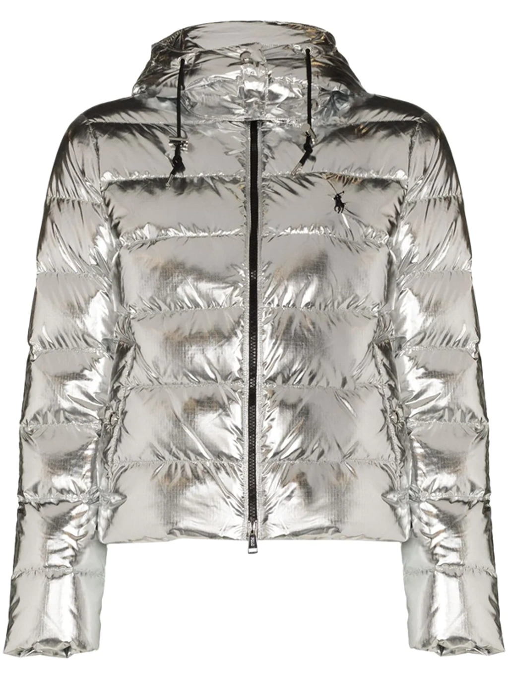 Polo Ralph Lauren Silver Ripstop Hooded Puffer Jacket | ModeSens
