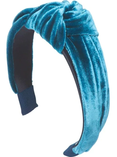 Jennifer Behr Knot-detail Hairband In Blue