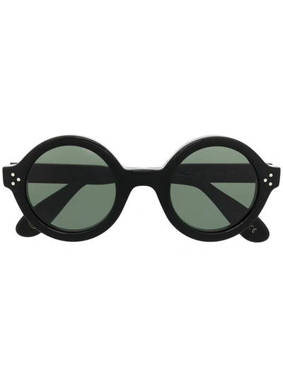 Lesca Phil Round Frame Sunglasses